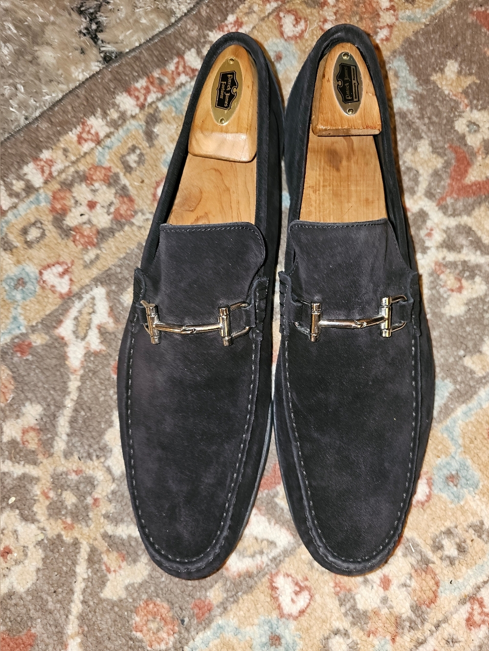 TO BOOT NEW YORK 'Adam Derrick' Bit Loafers Black Suede Leather 12 NICE!!! - Picture 2 of 3